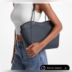 Michael Kors Navy Blue Tote Bag